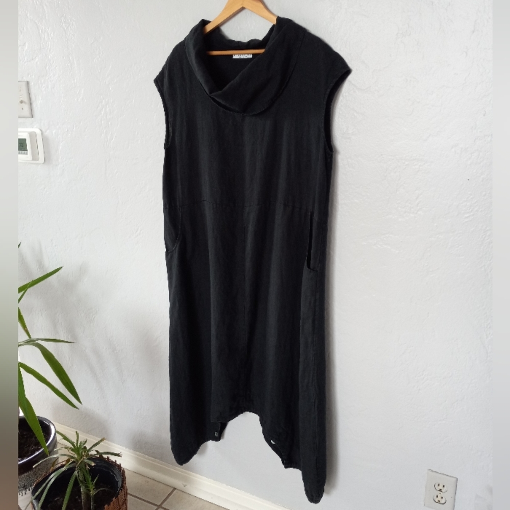 bryn Walker Black Sleeveless Draped Jumpsuit